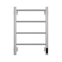 Полотенцесушитель электрический Grota Simple K 430х600 NP EL 60x45 см, подключение справа, слева, скрытое подключение справа, глянцевый хром, лесенка