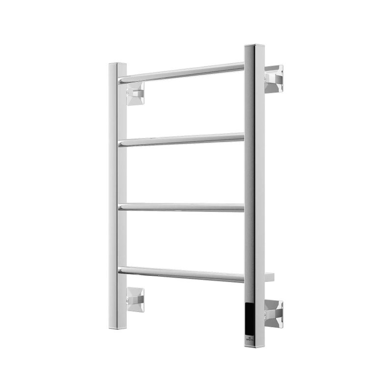 Полотенцесушитель электрический Grota Simple K 430х600 NP EL 60x45 см, подключение справа, слева, скрытое подключение справа, глянцевый хром, лесенка
