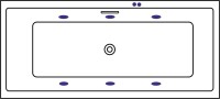 Акриловая ванна Excellent Heaven Slim Soft 180x80 см, встраиваемая, с гидромассажем, белая, с каркасом, со сливом-переливом