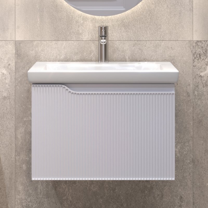 Тумба под раковину без столешницы Vigo Neo 60 подвесная, 1 ящик, матовая белая