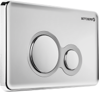 Комплект Инсталляция BETTOSERB Sava Fix Slim 40006456 + Кнопка Duo 40006465 цвет матовый черный, глянцевый хром