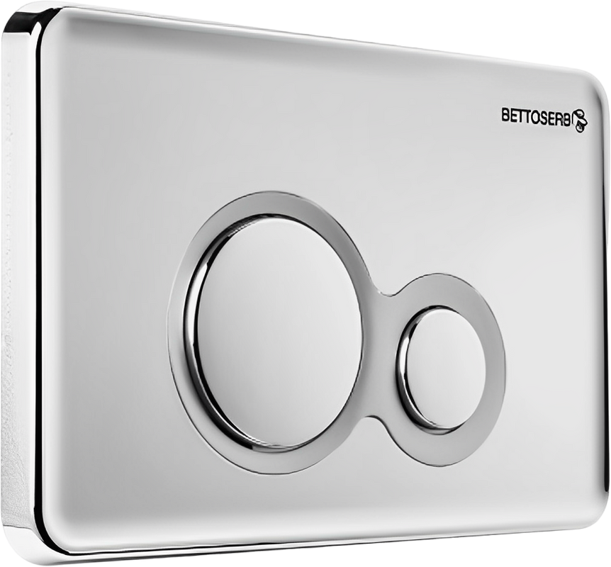 Комплект Инсталляция BETTOSERB Sava Fix Slim 40006456 + Кнопка Duo 40006465 цвет матовый черный, глянцевый хром