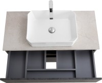 Мебель для ванной комнаты Cezares Molveno 46 100 ossido, со столешницей marmo crema opaco