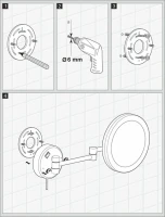 Косметическое зеркало Wasserkraft K-1004 с подсветкой, телескопическое, поворотное, хром