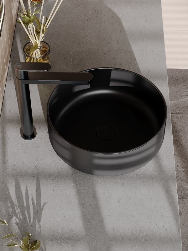 Смеситель для раковины Agger Sweet A2712155 оружейная сталь матовая