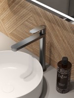 Смеситель для раковины Agger Sweet A2712155 оружейная сталь матовая Смеситель для раковины Agger Sweet A2712155 оружейная сталь матовая