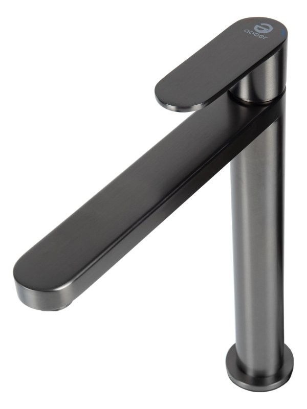 Смеситель для раковины Agger Sweet A2712155 оружейная сталь матовая