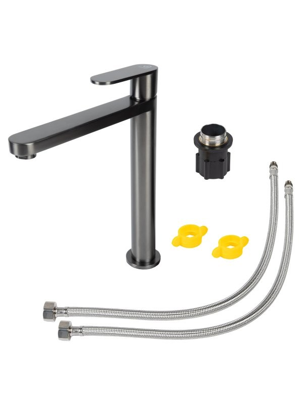 Смеситель для раковины Agger Sweet A2712155 оружейная сталь матовая