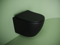Подвесной унитаз Ceramicanova Uno смыв Торнадо CN11001TMB черный матовый Подвесной унитаз Ceramicanova Uno смыв Торнадо CN11001TMB черный матовый