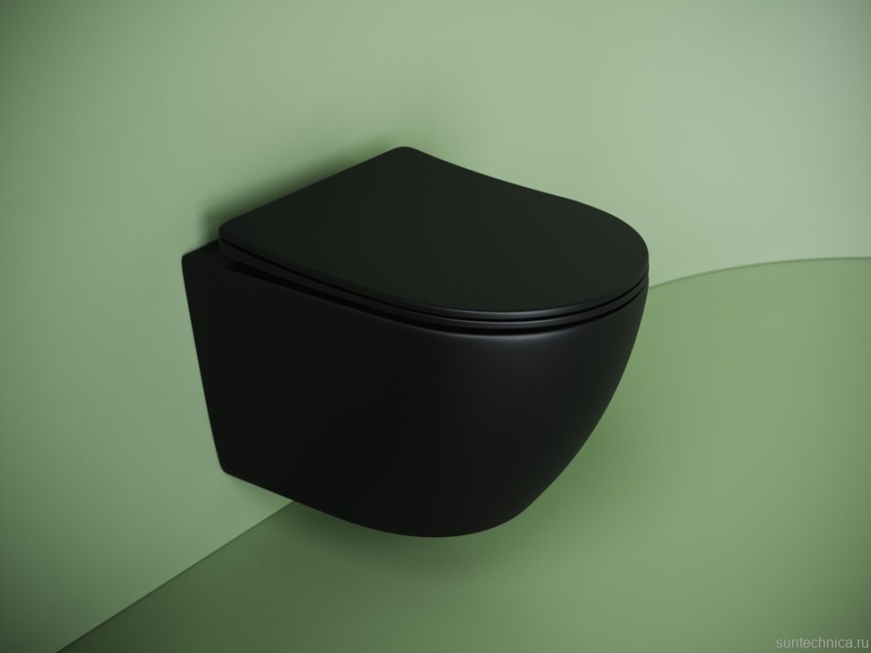 Подвесной унитаз Ceramicanova Uno смыв Торнадо CN11001TMB черный матовый