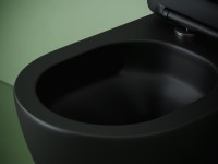 Подвесной унитаз Ceramicanova Uno смыв Торнадо CN11001TMB черный матовый Подвесной унитаз Ceramicanova Uno смыв Торнадо CN11001TMB черный матовый