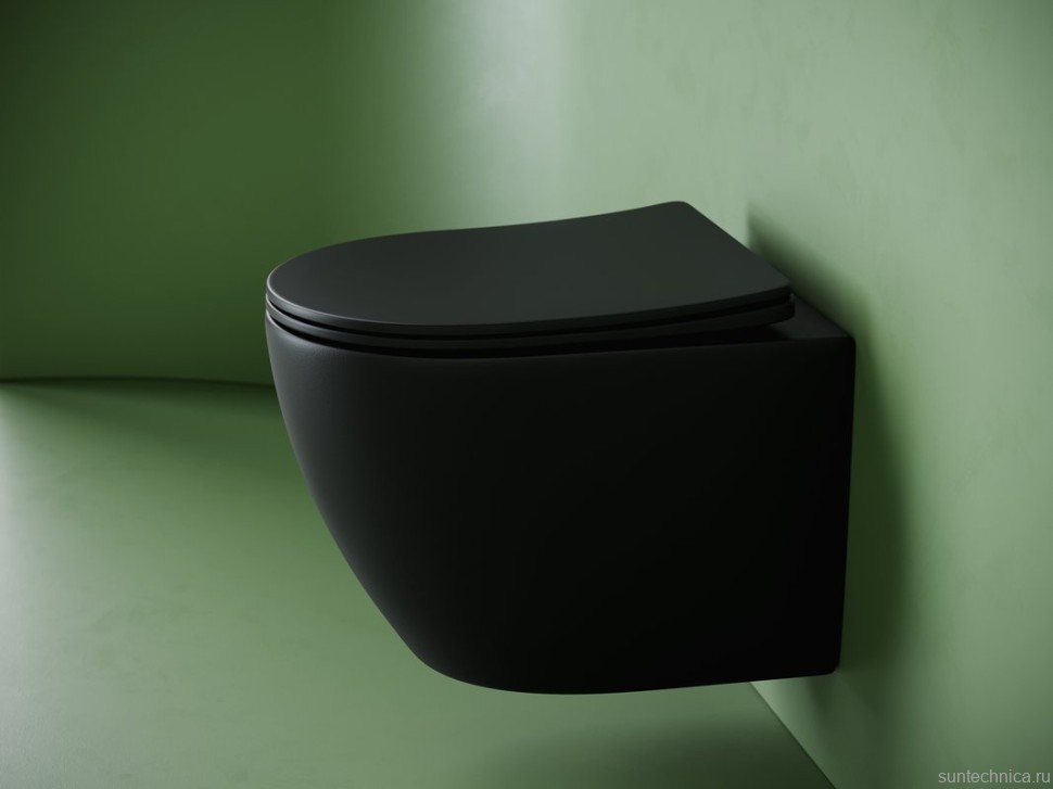 Подвесной унитаз Ceramicanova Uno смыв Торнадо CN11001TMB черный матовый