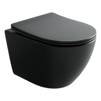 Подвесной унитаз Ceramicanova Uno смыв Торнадо CN11001TMB черный матовый Подвесной унитаз Ceramicanova Uno смыв Торнадо CN11001TMB черный матовый