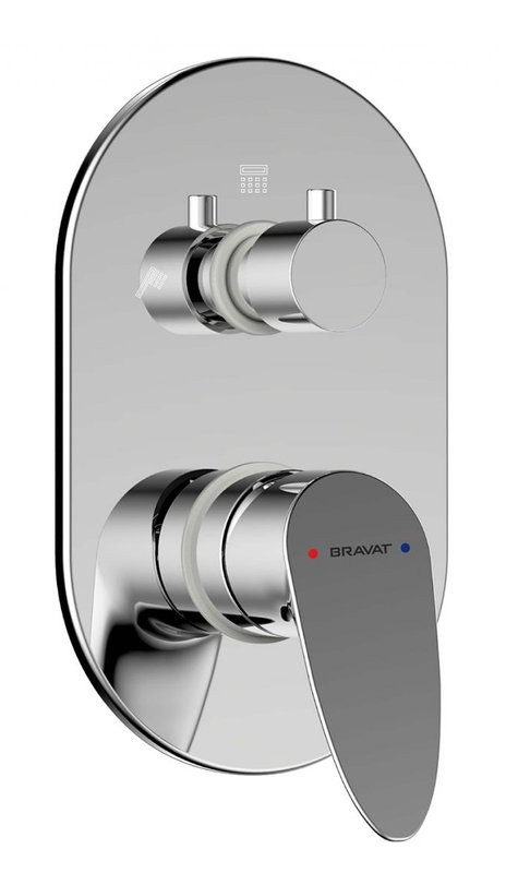 Встраиваемый смеситель для душа и ванны Bravat Drop P69190C-RUS
