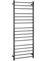 Полотенцесушитель электрический Bemeta 704151060 170x60 см, подключение справа, скрытое подключение справа, матовый черный, лесенка