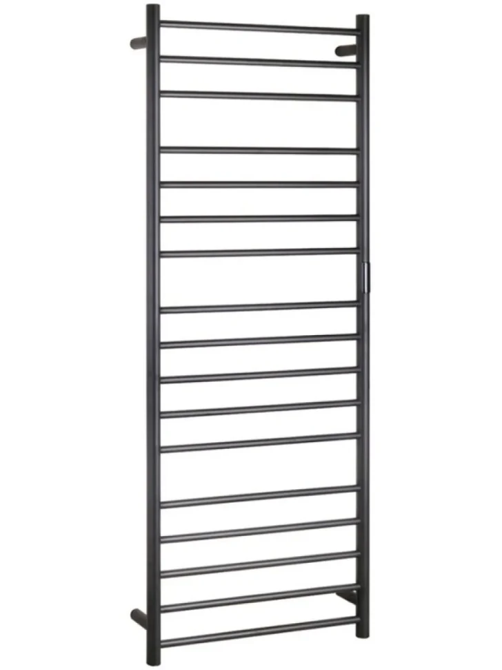 Полотенцесушитель электрический Bemeta 704151060 170x60 см, подключение справа, скрытое подключение справа, матовый черный, лесенка