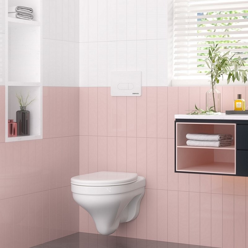 Кнопка смыва Berges Novum D4 soft touch белая
