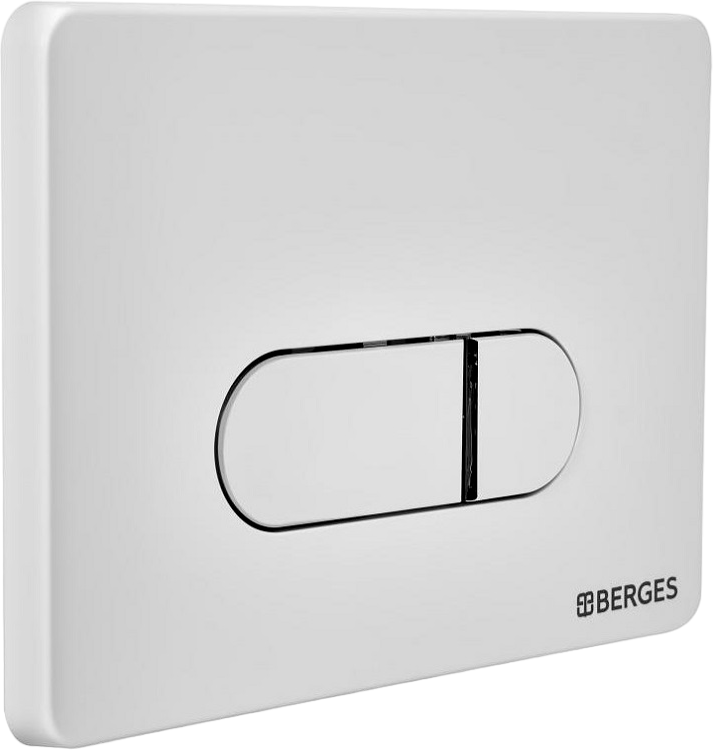 Кнопка смыва Berges Novum D4 soft touch белая