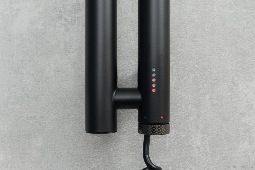 Полотенцесушитель электрический Сунержа Нюанс 4.0 31-0881-1253 120x10 см, подключение справа, скрытое подключение справа, матовый черный, I-образный