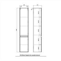 Шкаф-пенал для ванной SanStar Riana 30 cappuccino