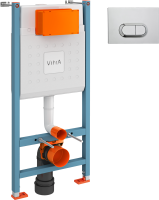Система инсталляции для унитазов VitrA V-Fix Core 732-5800-01 с кнопкой смыва 740-0580 хром