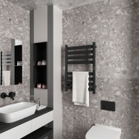 Полотенцесушитель электрический Bauedge Elite R 50х80, матовый черный RAL9005