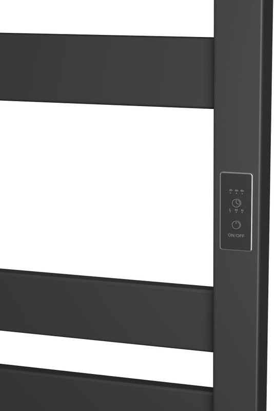 Полотенцесушитель электрический Bauedge Elite R 50х80, матовый черный RAL9005