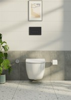Система инсталляции для унитазов VitrA V-Fix Core 732-5800-01 с кнопкой смыва Root R 740-2211 черной матовой