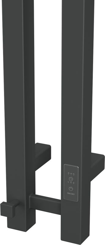 Полотенцесушитель электрический Bauedge Stella Square R 8х80, черный матовый