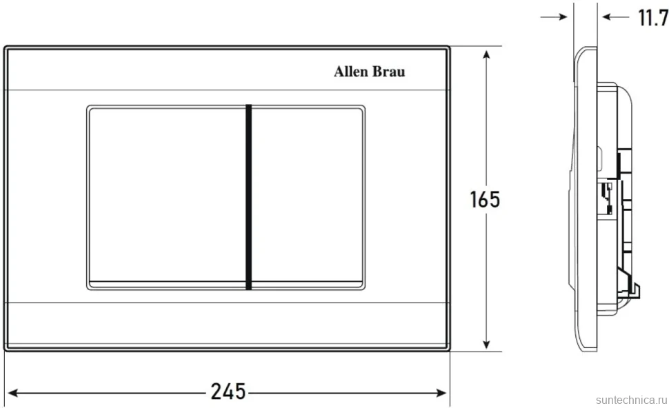 Кнопка смыва Allen Brau Liberty 9.20002.20 белая глянец