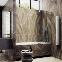 Шторка на ванну Maybahglass MGV-144-5у 64x140, профиль матовый хром, стекло прозрачное + Жидкое мыло Grass Milana 125448 P