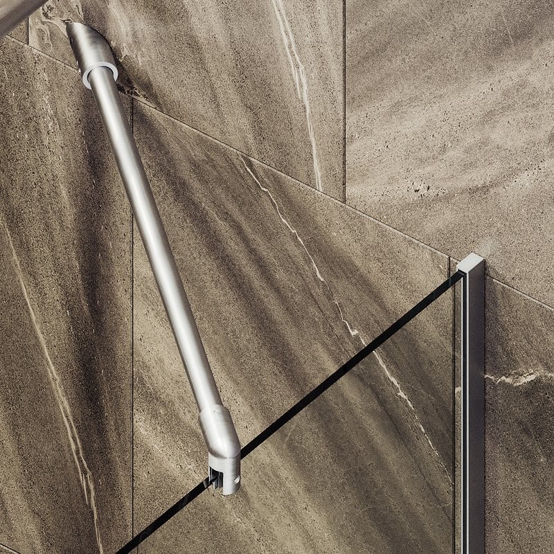 Шторка на ванну Maybahglass MGV-144-5у 64x140, профиль матовый хром, стекло прозрачное + Жидкое мыло Grass Milana 125448 P