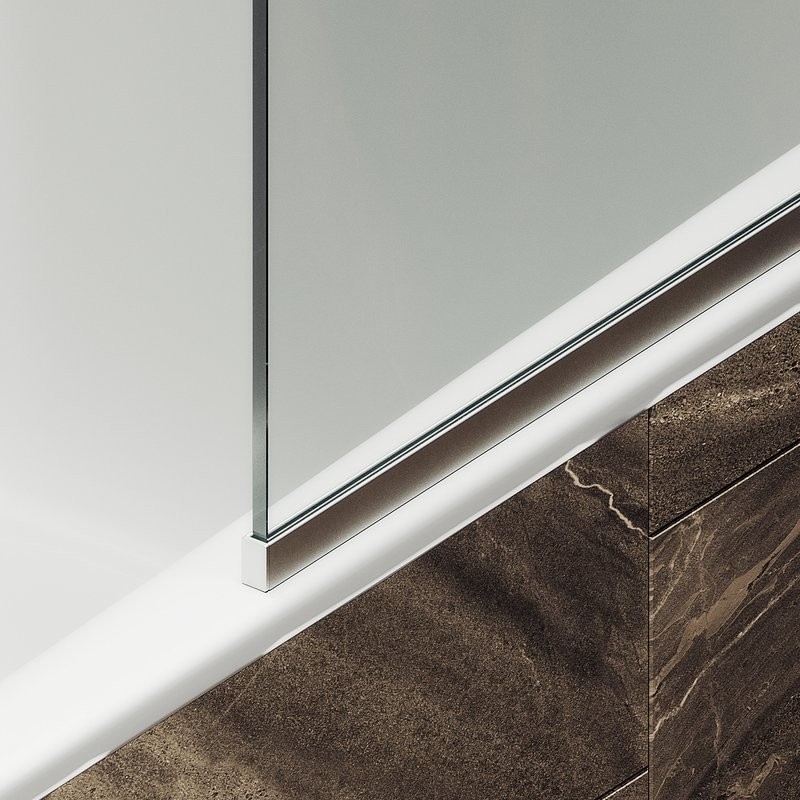 Шторка на ванну Maybahglass MGV-144-5у 64x140, профиль матовый хром, стекло прозрачное + Жидкое мыло Grass Milana 125448 P