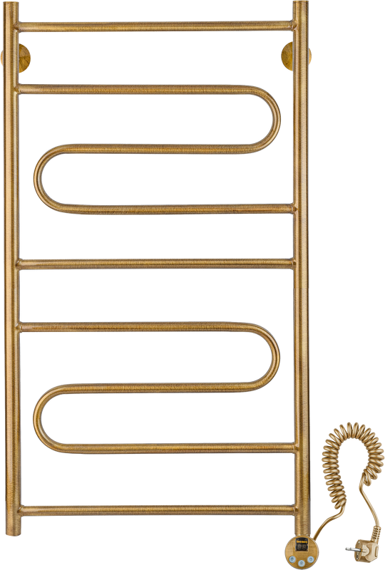 Полотенцесушитель электрический Secado Валенсия 2 105x55 см, подключение справа, бронза, лесенка, латунь
