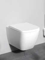 Унитаз подвесной AM.PM Gem C901901SC Aquaspin, безободковый, сиденье с микролифтом, глянцевый белый