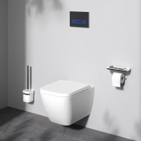 Унитаз подвесной AM.PM Gem C901901SC Aquaspin, безободковый, сиденье с микролифтом, глянцевый белый