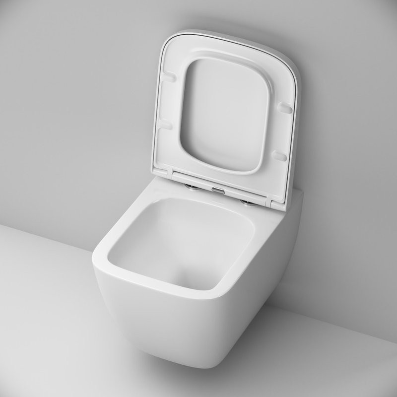 Унитаз подвесной AM.PM Gem C901901SC Aquaspin, безободковый, сиденье с микролифтом, глянцевый белый