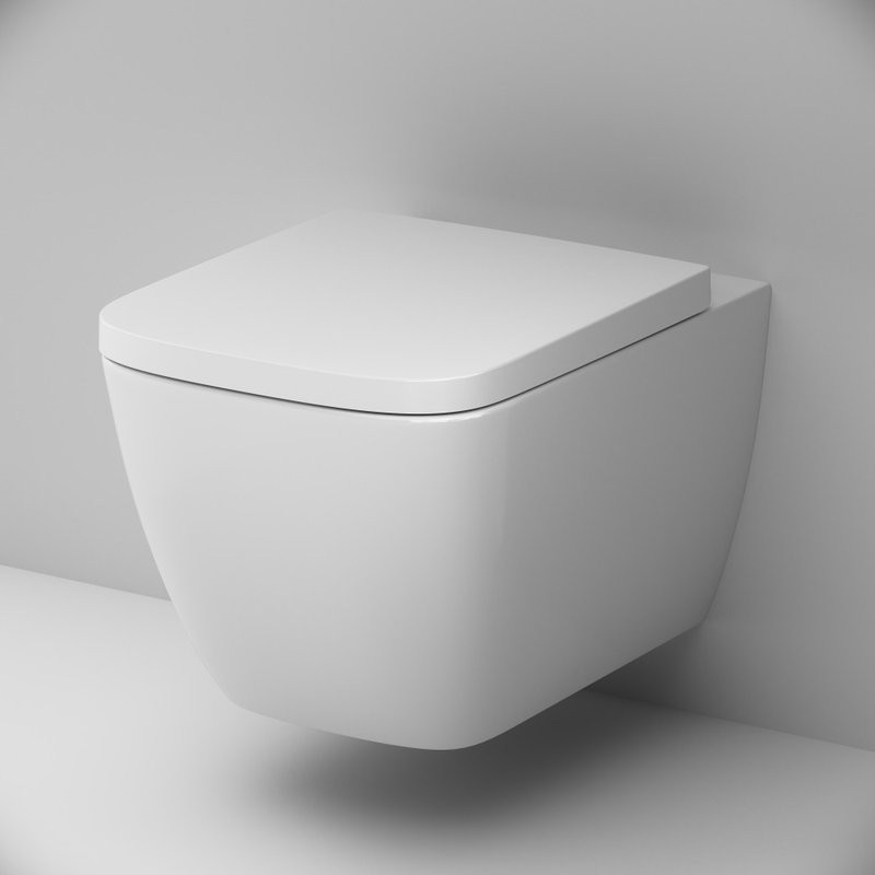 Унитаз подвесной AM.PM Gem C901901SC Aquaspin, безободковый, сиденье с микролифтом, глянцевый белый