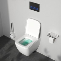 Унитаз подвесной AM.PM Gem C901901SC Aquaspin, безободковый, сиденье с микролифтом, глянцевый белый