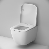Унитаз подвесной AM.PM Gem C901901SC Aquaspin, безободковый, сиденье с микролифтом, глянцевый белый
