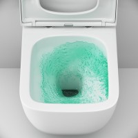 Унитаз подвесной AM.PM Gem C901901SC Aquaspin, безободковый, сиденье с микролифтом, глянцевый белый