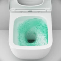 Унитаз подвесной AM.PM Gem C901901SC Aquaspin, безободковый, сиденье с микролифтом, глянцевый белый