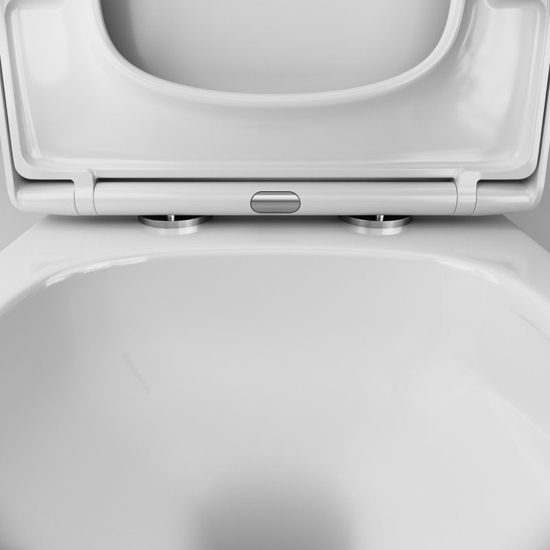 Унитаз подвесной AM.PM Gem C901901SC Aquaspin, безободковый, сиденье с микролифтом, глянцевый белый