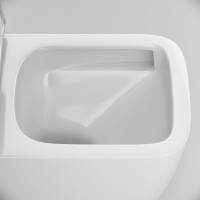 Унитаз подвесной AM.PM Gem C901901SC Aquaspin, безободковый, сиденье с микролифтом, глянцевый белый