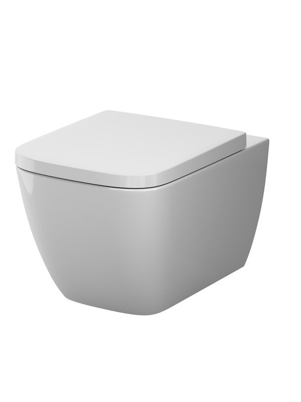 Унитаз подвесной AM.PM Gem C901901SC Aquaspin, безободковый, сиденье с микролифтом, глянцевый белый