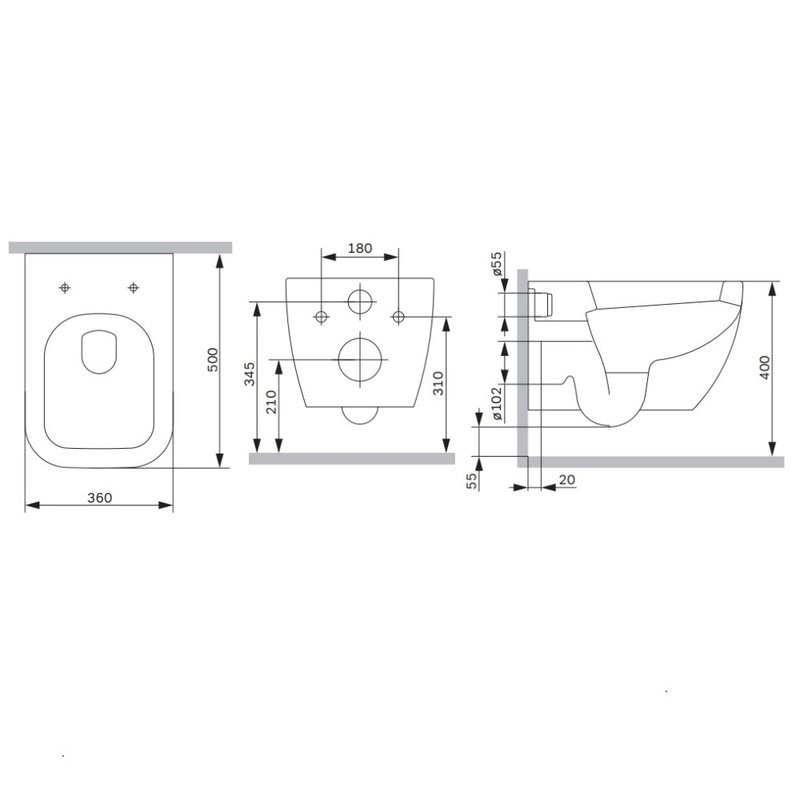 Унитаз подвесной AM.PM Gem C901901SC Aquaspin, безободковый, сиденье с микролифтом, глянцевый белый