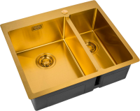 Мойка кухонная Zorg Light ZL R 590-2-510-L BRONZE L, бронза