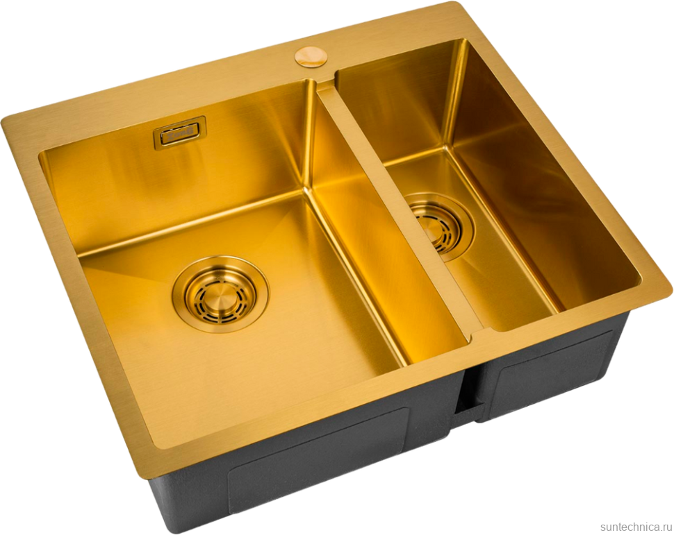 Мойка кухонная Zorg Light ZL R 590-2-510-L BRONZE L, бронза