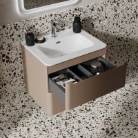 Тумба с раковиной IDDIS Edifice 60 подвесная, капучино, раковина 0106000i28