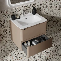 Тумба с раковиной IDDIS Edifice 60 подвесная, капучино, раковина 0106000i28